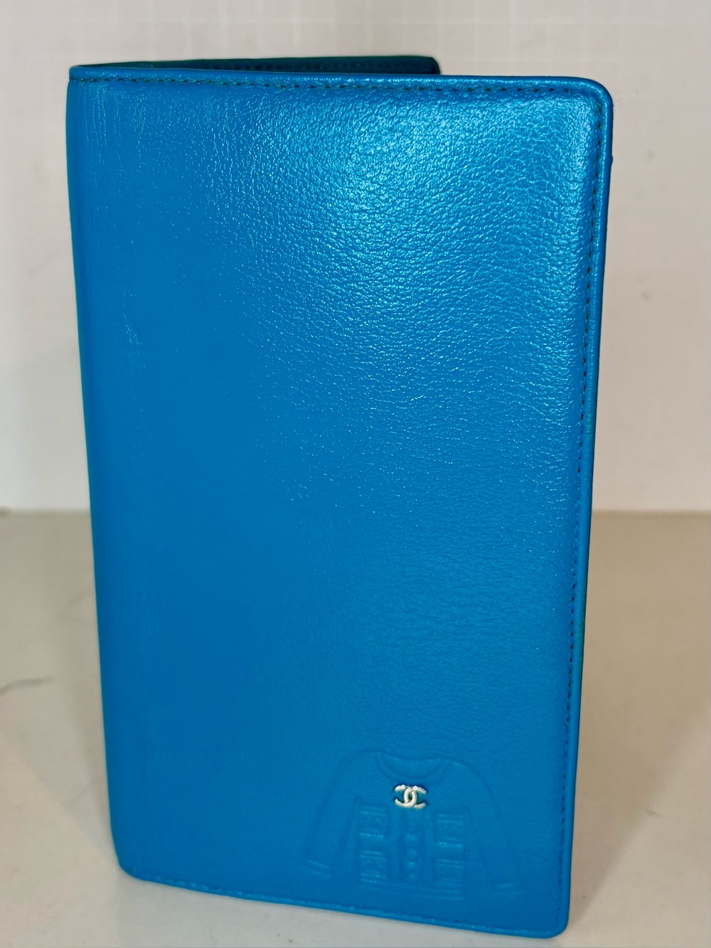 Chanel Jacket Embossed Leather Long Wallet, Dust bag included
